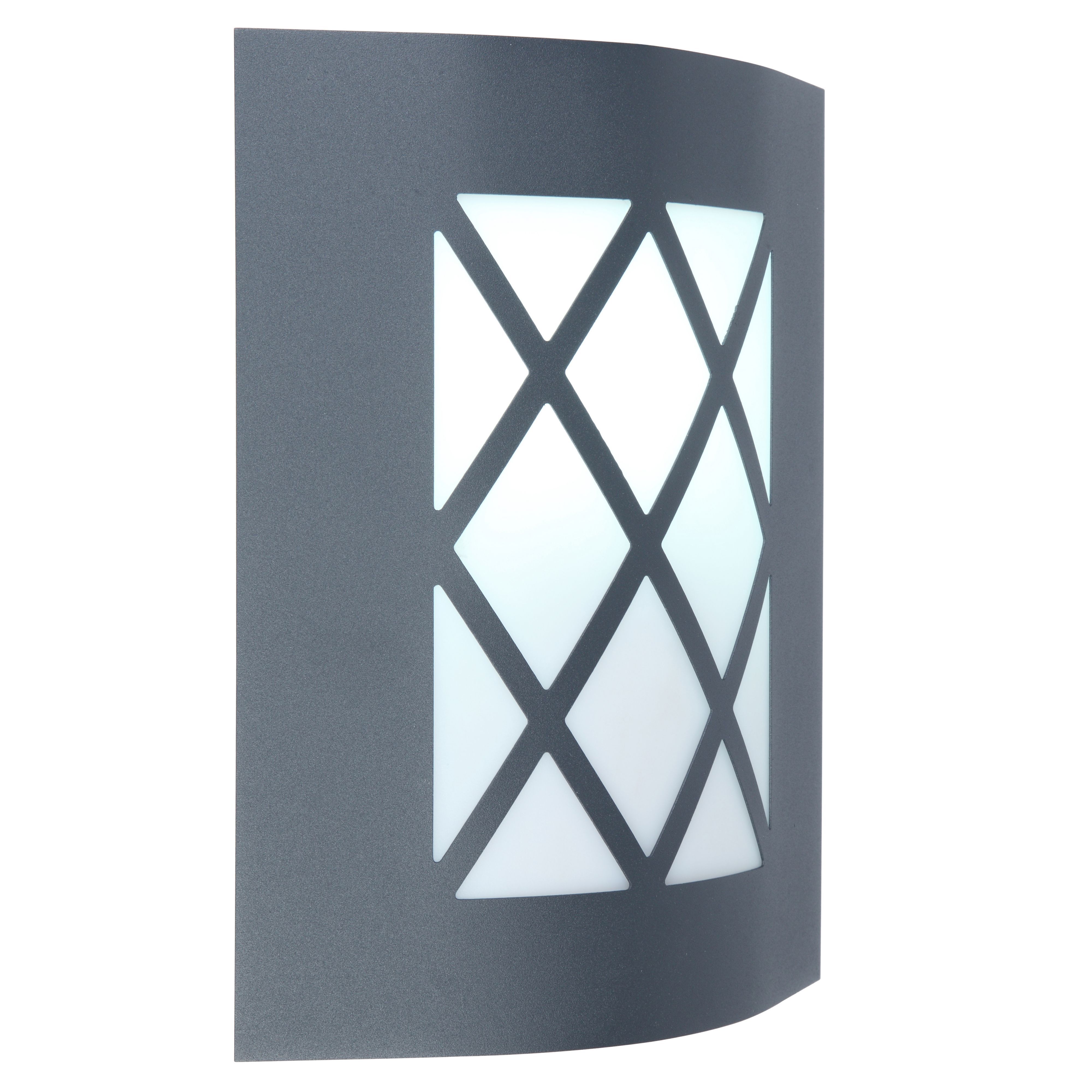 Blooma Lua Charcoal Grey Mains Powered LED Wall Light Departments DIY at B&Q